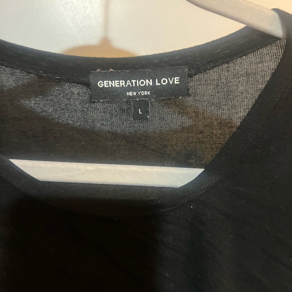 Generation, love, size large, lace sleeve top